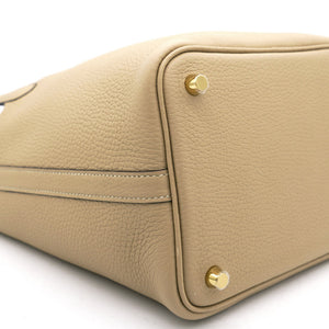 Trench Clemence Leather Gold Hardware Picotin Lock 18 Bag