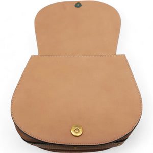 Calfskin Suede Medium Nile Bracelet Bag Biscotti Beige