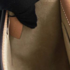 Calfskin Suede Medium Nile Bracelet Bag Biscotti Beige