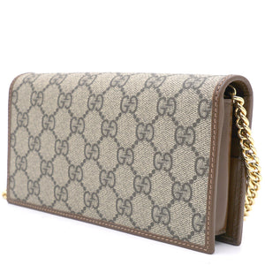 GG Supreme Monogram Horsebit 1955 wallet with chain