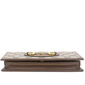 GG Supreme Monogram Horsebit 1955 wallet with chain