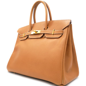 Togo Leather Birkin 35 Bag Natural Sable