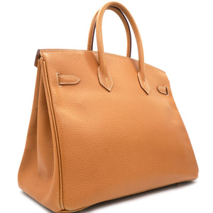 Togo Leather Birkin 35 Bag Natural Sable