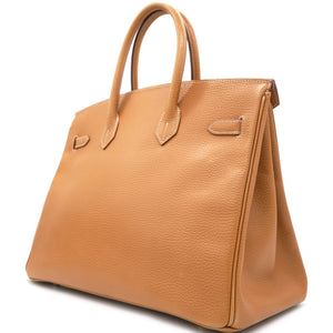 Togo Leather Birkin 35 Bag Natural Sable
