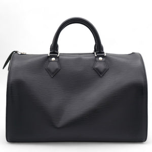 Noir Epi Leather Speedy 35 Bag