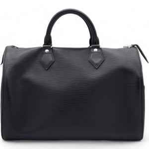 Noir Epi Leather Speedy 35 Bag