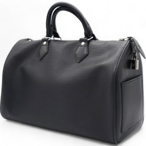Noir Epi Leather Speedy 35 Bag