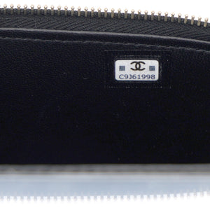 Lambskin Quilted Small Top Handle Vanity Case With Chain Black