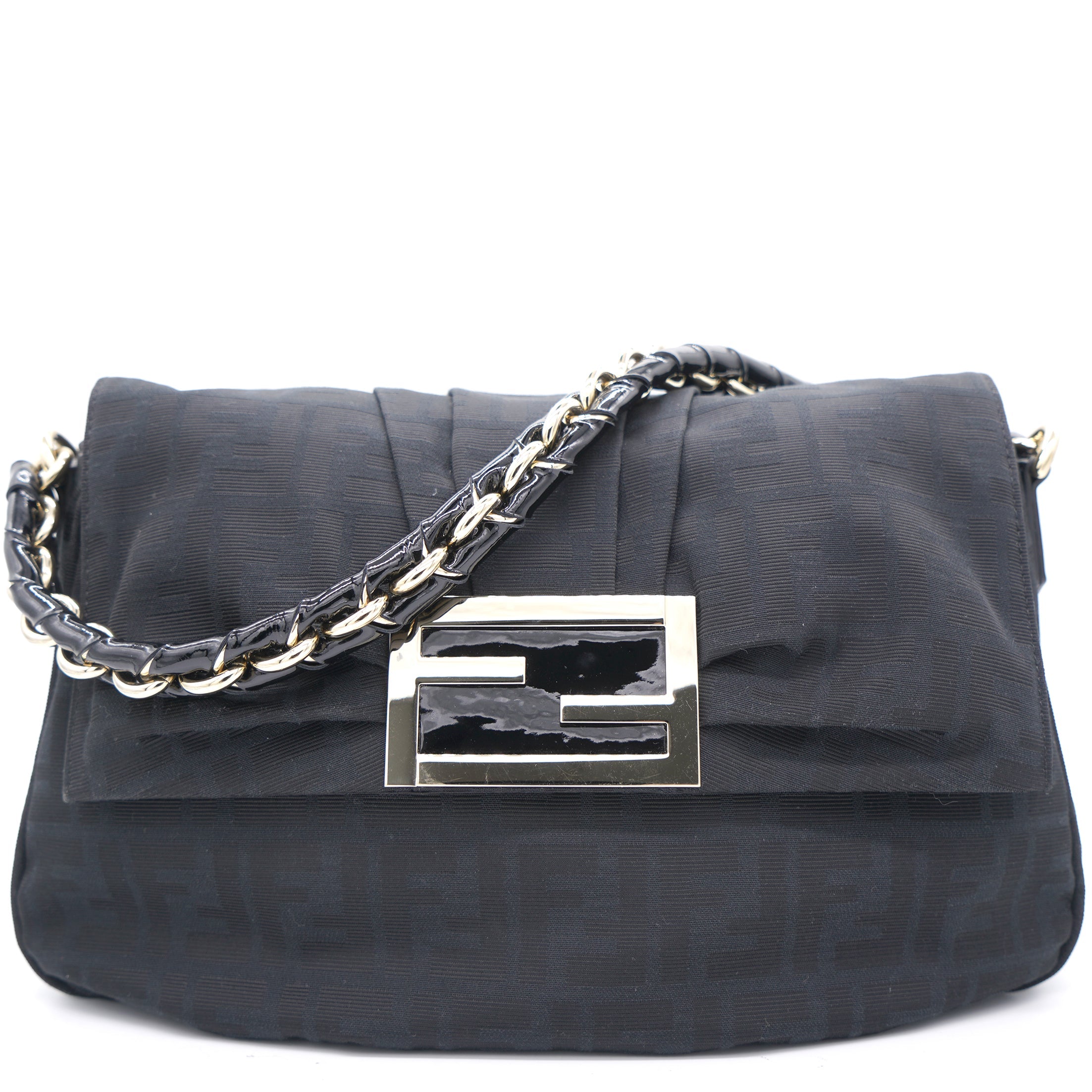 Black Zucca Mia Flap Shoulder Bag