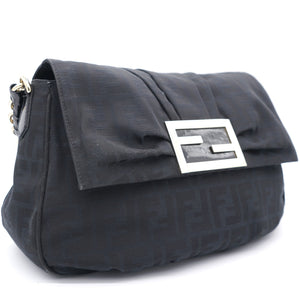 Black Zucca Mia Flap Shoulder Bag
