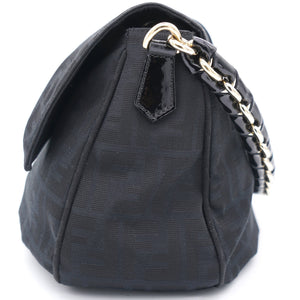 Black Zucca Mia Flap Shoulder Bag