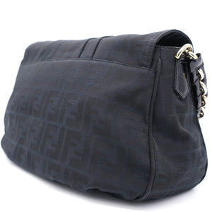 Black Zucca Mia Flap Shoulder Bag