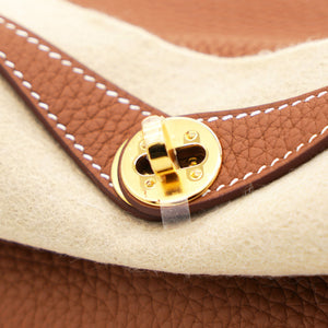 Gold Clemence Leather Mini Lindy 20 Bag