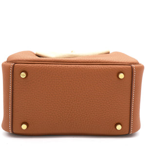 Gold Clemence Leather Mini Lindy 20 Bag