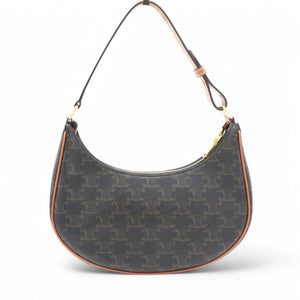 Triomphe Canvas Ava Shoulder Bag Tan Brown