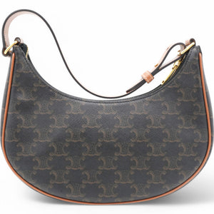 Triomphe Canvas Ava Shoulder Bag Tan Brown