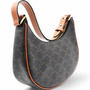 Triomphe Canvas Ava Shoulder Bag Tan Brown