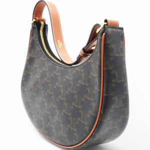 Triomphe Canvas Ava Shoulder Bag Tan Brown