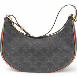 Triomphe Canvas Ava Shoulder Bag Tan Brown