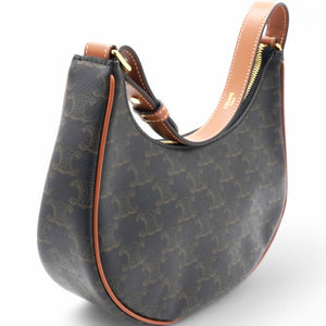 Triomphe Canvas Ava Shoulder Bag Tan Brown