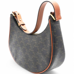 Triomphe Canvas Ava Shoulder Bag Tan Brown