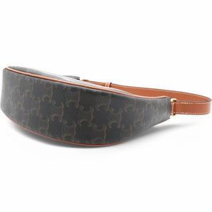Triomphe Canvas Ava Shoulder Bag Tan Brown