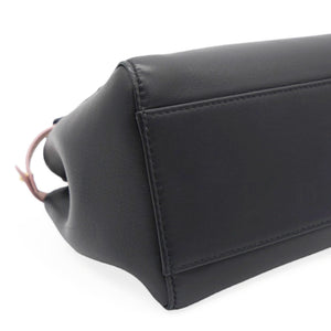Mini Peekaboo Nappa Leather with braided Handle Black