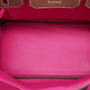 Birkin 30 Goatskin Special Order Etoupe/Rose Purple