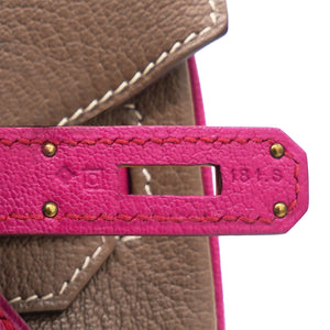 Birkin 30 Goatskin Special Order Etoupe/Rose Purple