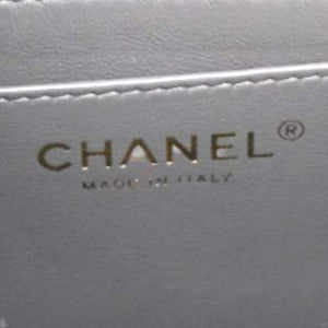 Quilted Dark Grey Lambskin Square Mini Classic Flap