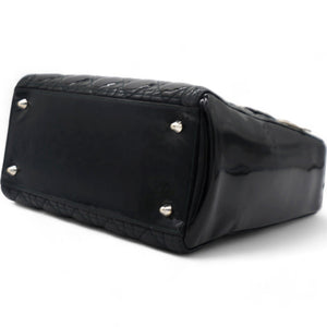 Patent Cannage Medium Lady Dior Black