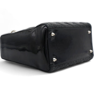 Patent Cannage Medium Lady Dior Black