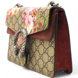 GG Supreme Monogram Blooms Small Dionysus Shoulder Bag Beige Multicolor Dry Rose