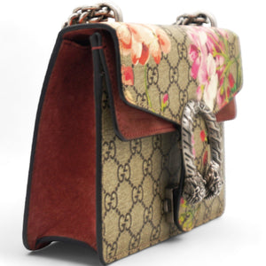 GG Supreme Monogram Blooms Small Dionysus Shoulder Bag Beige Multicolor Dry Rose