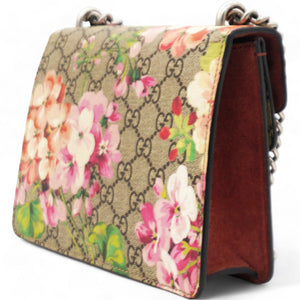 GG Supreme Monogram Blooms Small Dionysus Shoulder Bag Beige Multicolor Dry Rose