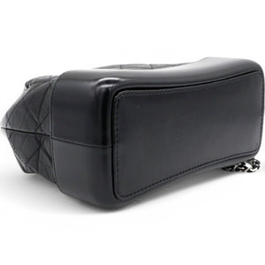 Aged Quilted Gabrielle Backpack Black