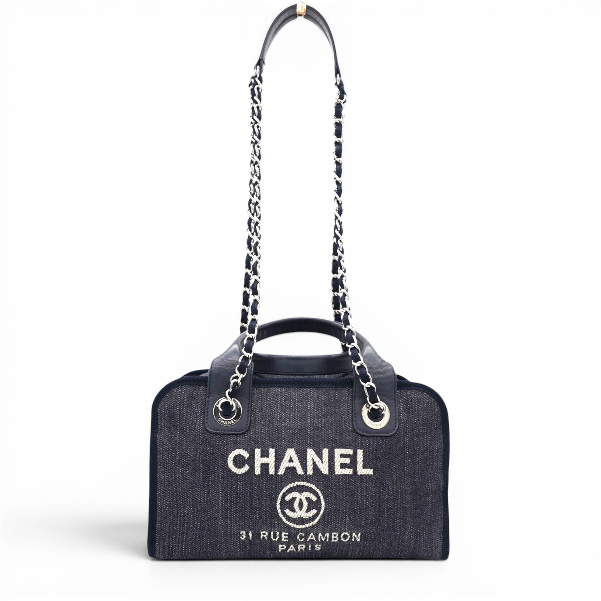 Denim Deauville Bowling Bag Navy