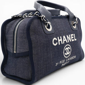 Denim Deauville Bowling Bag Navy