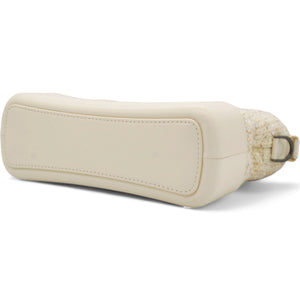 Tweed Calfskin Quilted Medium Gabrielle Hobo White