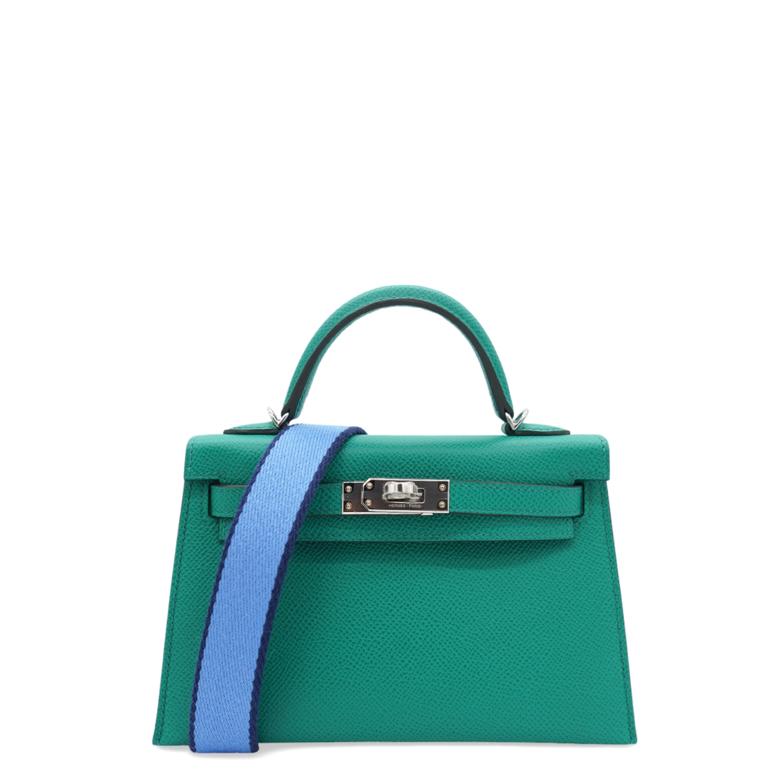 Green Epsom Leather Gold Hardware Mini II Kelly Bag