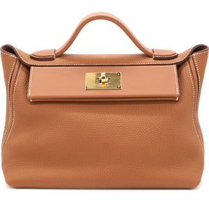 Togo and Swift Leather 24/24 35 Bag Gold 37