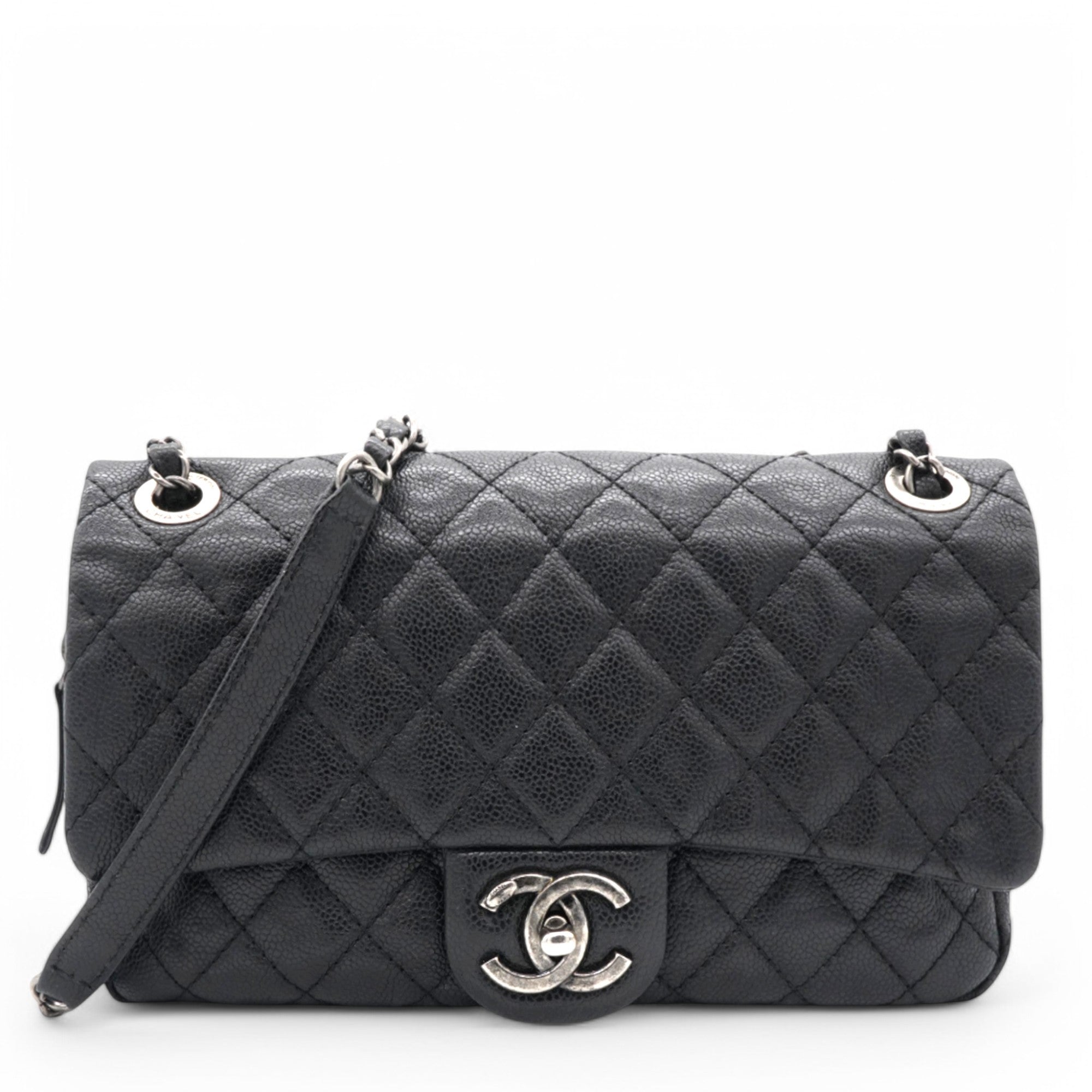 Caviar Flap Bag Black