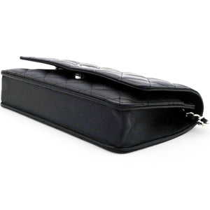 Caviar Quilted Wallet On Chain WOC Black NFC