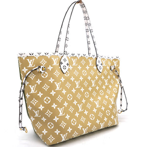 Khaki Giant Monogram Canvas Neverfull MM Bag