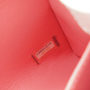 Crumpled Lambskin Quilted CC Links Top Handle Flap White