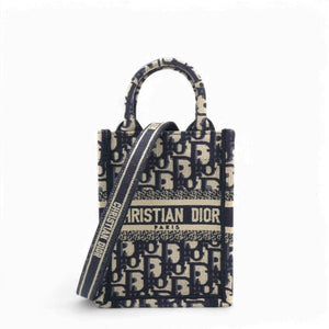 Oblique Mini Book Tote Phone Bag Blue