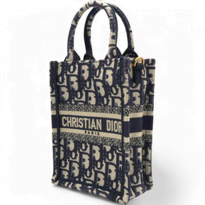 Oblique Mini Book Tote Phone Bag Blue