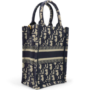 Oblique Mini Book Tote Phone Bag Blue