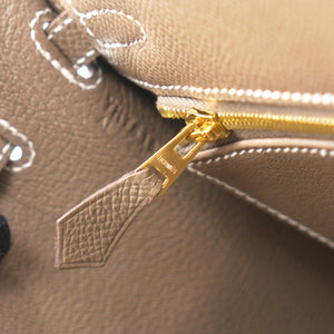 Etoupe Epsom Leather Gold Hardware Kelly 25 Bag