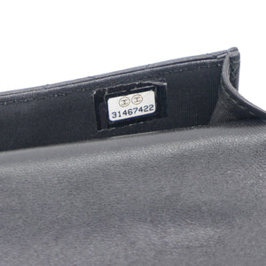 Black Quilted Leather Nano Top Handle Square Classic Flap Bag